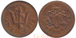 Барбадос. 1 цент 1973 год. Трезубец.