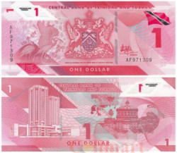 Бона. Тринидад и Тобаго 1 доллар 2020 год. Алый ибис. (Пресс)