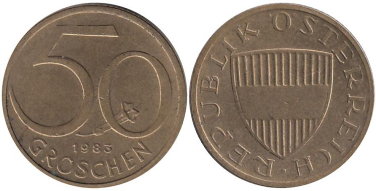  Австрия. 50 грошей 1983 год. 