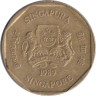  Сингапур. 1 доллар 1989 год. Барвинок. 