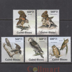 Набор марок. Гвинея-Бисау 2013 год. Совы, обитающие в Африке. (5 марок)