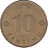  Латвия. 10 сантимов 1992 год. 