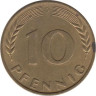 ФРГ. 10 пфеннигов 1968 год. (D) 