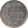  Люксембург. 25 сантимов 1938 год. 
