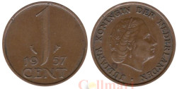 Нидерланды. 1 цент 1957 год.