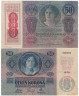  Бона. Австрия 50 крон 1914 (1919) год. Жещина. (вертикальная надпечатка) (VG-F) 