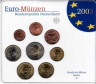  Германия. Годовой набор евро монет 2003 года в банковской запайке. (A) 