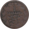  Швеция. 1/3 скиллинга банко 1837 год. Король Карл XIV Юхан. 