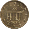  Германия. 10 евроцентов 2009 год. Бранденбургские ворота. (F) 