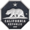  Республика Калифорния. 20 долларов 2020 год. Йосемитский национальный парк. Рыси. 