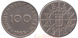 Саар. 100 франков 1955 год.