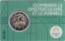  Франция. 2 евро 2021 год. XXXIII летние Олимпийские игры, Париж 2024. (в зеленой открытке) 