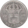  Швеция. 50 эре 1928 год. Король Густав V. 
