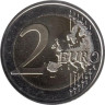  Люксембург. 2 евро 2004 год. Портрет и монограмма герцога Люксембурга Анри Нассау. 