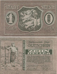 Бона. Австрия. Штайр 10 геллеров 1921 год. Нотгельд. (XF)