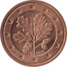  Германия. 2 евроцента 2012 год. Дубовые листья. (G) 
