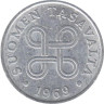  Финляндия. 1 пенни 1969 год. (алюминий) 