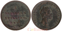 Дания. 1 ригсбанкскиллинг 1813 год. Фредерик VI.