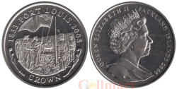 Фолклендские острова. 1 крона 2008 год. 175 лет Порт-Луи.