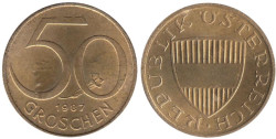 Австрия. 50 грошей 1987 год.