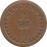  Великобритания. 1/2 нового пенни 1971 год. Корона святого Эдуарда. 