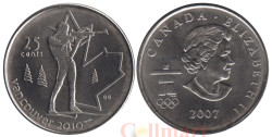 Канада. 25 центов 2007 год. XXI зимние Олимпийские Игры, Ванкувер 2010 - Биатлон.