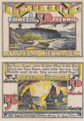 Бона. Германия. Остзебад-Нинхаген 50 пфеннигов 1922 год. Нотгельд. (XF)