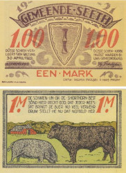 Бона. Германия. Зет 1 марка 1921 год. Нотгельд. (XF)
