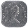 Восточные Карибы. 2 цента 1994 год. Королева Елизавета II. 