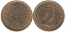  Гонконг. 10 центов 1974 год. Королева Елизавета II. 