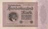  Бона. Германия (Веймарская республика) 100.000 марок 1923 год. Кауфман (Купец) Георг Гизе. (8-значный серийный номер) (VF) 