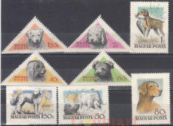 Набор марок. Венгрия. Венгерские породы собак. 8 марок.