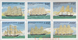 Набор марок. Бенин. Парусные корабли 1996. 6 марок.