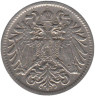  Австрия. 10 геллеров 1909 год. Герб. 