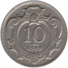  Австрия. 10 геллеров 1909 год. 