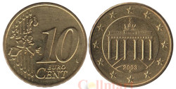 Германия. 10 евроцентов 2003 год. Бранденбургские ворота. (A)