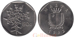 Мальта. 50 центов 1992 год. Девясил.