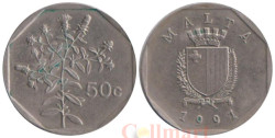 Мальта. 50 центов 1991 год. Девясил.