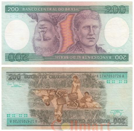  Бона. Бразилия 200 крузейро 1981 год. Изабел Браганса. (VF) 