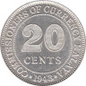  Малайя. 20 центов 1943 год. 