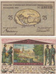 Бона. Германия. Плён 25 пфеннигов 1921 год. Нотгельд. (XF)