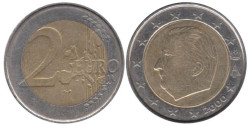 Бельгия. 2 евро 2000 год.