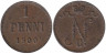  Финляндия. 1 пенни 1900 год. Николай II. 