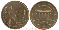 Германия. 10 евроцентов 2003 год. Бранденбургские ворота. (D)