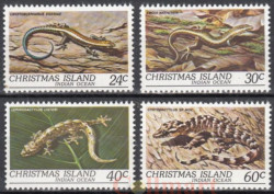 Набор марок. Остров Рождества 1981 год. Рептилии. (4 марки)
