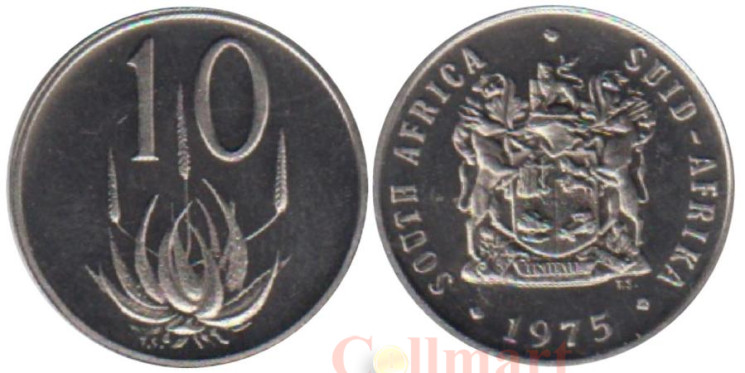  ЮАР. 10 центов 1975 год. Алоэ. 
