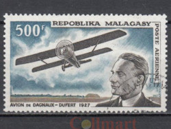 Марка. Мадагаскар. История Авиации. Самолет. (500F)