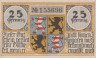  Бона. Германия. Хильдбургхаузен 25 пфеннигов 1921 год. Городской пейзаж. Нотгельд. (XF) 