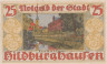  Бона. Германия. Хильдбургхаузен 25 пфеннигов 1921 год. Городской пейзаж. Нотгельд. (XF) 