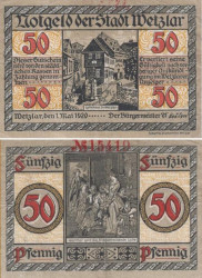 Бона. Германия. Вецлар 50 пфеннигов 1920 год. Нотгельд. (VF)